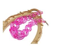 Tesselite Acryl-Halskette, Trendige große Acryl-Halskette in Rosa für Frauen, Vintage-Harz, klobige Kette, Halsband, Halsketten, Anhänger, Schmuck, Partygeschenke, Rosa, Einheitsgröße