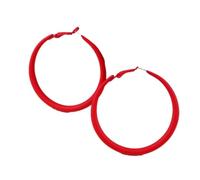 Tesselite Acryl-Ohrringe - Apfelgrüne, königsblaue geometrische Creolen mit übertriebener Persönlichkeit, runde Ohrringe in Bonbonfarbe für Frauen - 1 Stück, rot, Einheitsgröße