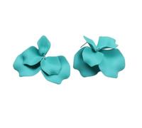 Tesselite Acryl-Ohrringe - Bohemian-Blütenblatt-Quaste, Acryl-Ohrringe, Rüschen, Bonbonfarben, modische Persönlichkeit, Ohrringe, Damenschmuck - 1 Stück, Seeblau, Einheitsgröße