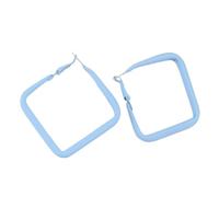 Tesselite Acryl-Ohrringe - gelbe und rote geometrische Creolen, übertrieben Schlichte, bonbonfarbene, quadratische Ohrstecker für Damen - 1 Stück, Hellblau, Einheitsgröße
