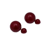 Tesselite Acryl-Ohrringe - modische, personalisierte, kreative, bonbonfarbene, doppelseitige Kugel-Ohrringe, EIN oder Zwei tragbare Ohrringe für Frauen, Bordeaux, Einheitsgröße