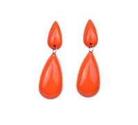 Tesselite Acryl-Ohrringe - Modische, tropfenförmige, übertriebene Ohrringe in Bonbonfarbe mit langem Design, Ohrschmuck für Frauen, Orange, Einheitsgröße