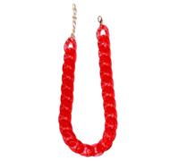 Tesselite Modische, vielseitige Halskette im Supermodel-Stil, Acryl-Macaron, transparente Farbe, Persönlichkeit, einfache Schlüsselbeinkette, tägliches Tragen, 1 Stück, großes Rot, Einheitsgröße