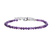 Tesselite Stein-Armband, Mehrfarbig, Mini-Perlen-Armband, 3 mm, Naturstein, Tigerauge-Armbänder, modisches weibliches Yoga-Armband für Männer und Frauen, Schmuck, Amethyst, Einheitsgröße