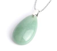 Tesselite Stein-Halskette - natürlicher Edelstein-Anhänger, Wassertropfen-Halsketten, Anhänger, Amethyst, Rosenquarz, klassisch, trendig, Damenschmuck, Aventurin-Kette, Einheitsgröße