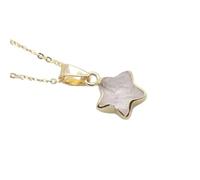 Tesselite Stein-Halskette, Pentagramm, Naturstein, Kristall-Anhänger, Halskette, Amethyste, Rosenquarz, kostbarer Schmuck, schöne kleine Anhänger-Geschenke, Bergkristall, Einheitsgröße