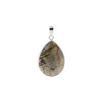 Tesselite Steinanhänger - Wassertropfen-Halskettenanhänger für Damen, Naturstein, facettierte Perlen, Amethyst-Anhänger, schöne kleine Anhänger-Geschenke, Labradorit S, Einheitsgröße