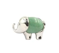 Tesselite Steinring - Naturstein, Kristallstein, Elefant, Verstellbarer Ring, personalisierbar, kreative Handdekoration, Frau und Freundinnen, Aventurin, Einheitsgröße