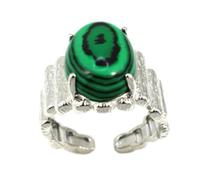 Tesselite Steinringe - Damen-Kristallringe, Naturstein, offene Ringe, ovale Perlenringe, lila Kristall, Rosenquarz, Herren und Mädchen, Party, personalisierter Schmuck, Malachit, Einheitsgröße