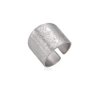 Tetragrammaton Ring Pentagramm Stern Pentagramm Ring Siegel von Solomon Wicca Ring jüdischer Jahwe Talisman Amulett Schutz Edelstahl religiöser Schmuck Geschenke für Männer Frauen (s-18)