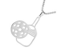 Teupyon Pickleball-Schmuck für Damen | Sport-Fan-Edelstahl-Schmuck - hohle Pickleball-Halskette für Männer und Frauen, Outdoor-Aktivitäten, Reisen, Fitnessstudio, Date, Sport, Refer to description