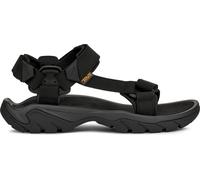 Sandale TEVA "TERRA FI 5 UNIVERSAL LEATHER MEN", Herren, Gr. 44,5, schwarz, phantom, Leder, Synthetik, Schuhe Sandale, Outdoorsandale schnell trocknend, leicht,atmungsaktiv,für Multi-hikes (83216721-4
