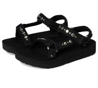 Teva Midform Leder Sandalen Universal Nieten schwarz