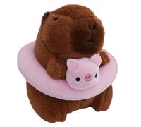 Tewzafiya Capybara SCHLÜSSELKETTE CAMPARE Capybara - 4 Zoll Puppe für die Schwimmtasche super weich - Realistische Plüschtiere Keyboard Binder Plüschtier Anhänger für, Rosa, riferimento alla