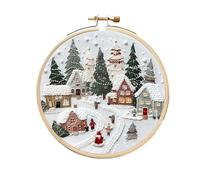 Tewzafiya Weihnachten Stickset Für Anfänger | Christmas Handgemachte Kreuzstich Set | Weihnachten Stickerei Start Kit | Embroidery Kit Stickerei Set | Kreuzstich Set Weihnachten Deko
