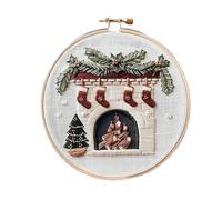 Tewzafiya Weihnachten Stickset Für Anfänger | Christmas Handgemachte Kreuzstich Set | Weihnachten Stickerei Start Kit | Embroidery Kit Stickerei Set | Kreuzstich Set Weihnachten Deko