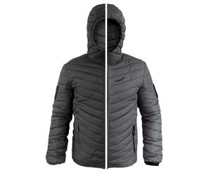Texar - Reverse - Doppelseitige Daunenjacke - Black/Grey 4XL