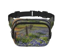 Texas Bluebonnets Bauchtasche für Damen, wasserdicht, verstellbar, modisch, lässig, Crossbody-Tasche, Bauchtasche für Laufen, Workout, Wandern, Reisen, Schwarz, Einheitsgröße, Schwarz , Einheitsgröße