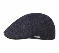 Stetson Flatcap Texas Wool, Herren, Baumwollfutter, Herbst/Winter, Dunkelblau M (56-57 cm)