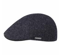 Stetson Flatcap Texas Wool, Herren, Baumwollfutter, Herbst/Winter, Dunkelblau M (56-57 cm)