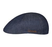 Texas Pure Denim Sustainable Flatcap by Stetson denim-dunkelblau M (56-57 cm)