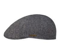 Stetson Flatcap Texas Herringbone Herren Baumwollinnenfutter Herbst/Winter Blau-Beige XXL (62-63 cm)