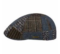 Stetson Texas Flatcap Made in EU Herren Winter Schirmmütze Patchwork braun-blau M (56-57 cm)