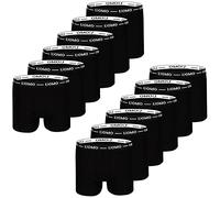 TEXEMP 6er oder 12er Pack Herren Boxershorts Schwarz Retroshorts Baumwolle Unterhose Unterwäsche Trunks Shorts Boxer Seamless - L 12 Stück
