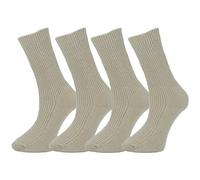 TEXEMP Freizeitsocken 2-6 Paar Wollsocken Herren & Damen Schurwolle Wintersocken Dick Warm Naturfasern - Nicht einlaufend - Größe 43-46, 4 Paar
