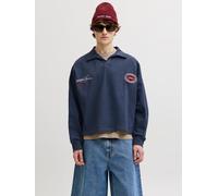 Text Sweatshirt L Blau