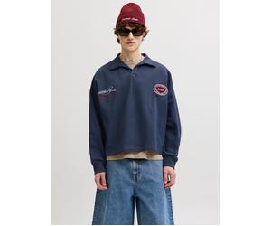 Text Sweatshirt L Blau