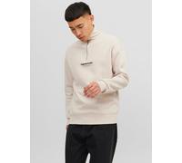 Text Sweatshirt Mit Halbem Reißverschluss XL Beige