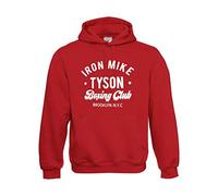Textilhandel Hering Kapuzenpullover - Brooklyn Kid Dynamite Iron Mike Tyson Boxen (Rot, L)