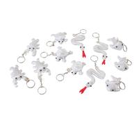 Creativ Company Creativ Company Schlüsselanhänger aus Stoff, Größe 4-8 cm, Weiß, 4x3 Stk