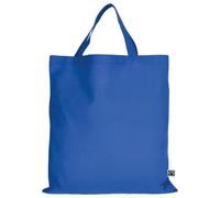 TEXXILLA 10er | 100er | 250er Pack Fairtrade Baumwolltasche - 14 Farben | mit Zwei kurzen Henkeln | 38x42cm | Jutebeutel | Einkaufstasche | unbedruckt, Farbe:Royalblau, Menge:10