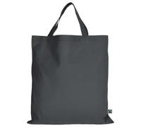 TEXXILLA 10er | 100er | 250er Pack Fairtrade Baumwolltasche - 14 Farben | mit zwei kurzen Henkeln | 38x42cm | Jutebeutel | Einkaufstasche | unbedruckt, Farbe:anthrazit, Menge:1