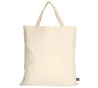 TEXXILLA 10er | 100er | 250er Pack Fairtrade Baumwolltasche - 14 Farben | mit Zwei kurzen Henkeln | 38x42cm | Jutebeutel | Einkaufstasche | unbedruckt, Farbe:Natur, Menge:10