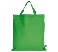 TEXXILLA 10er | 100er | 250er Pack Fairtrade Baumwolltasche - 14 Farben | mit Zwei kurzen Henkeln | 38x42cm | Jutebeutel | Einkaufstasche | unbedruckt, Farbe:maigrün, Menge:10