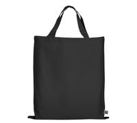 TEXXILLA 10er | 100er | 250er Pack Fairtrade Baumwolltasche - 14 Farben | mit Zwei kurzen Henkeln | 38x42cm | Jutebeutel | Einkaufstasche | unbedruckt, Farbe:schwarz, Menge:25
