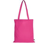 TEXXILLA 10er | 100er | 250er Pack Fairtrade Baumwolltasche - 14 Farben | mit Zwei Langen Henkeln | 38x42cm | Jutebeutel | Einkaufstasche | unbedruckt, Farbe:pink, Menge:25