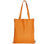 TEXXILLA 10er | 100er | 250er Pack Fairtrade Baumwolltasche - 14 Farben | mit Zwei Langen Henkeln | 38x42cm | Jutebeutel | Einkaufstasche | unbedruckt, Farbe:Mandarin, Menge:25