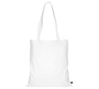 TEXXILLA 10er | 100er | 250er Pack Fairtrade Baumwolltasche - 14 Farben | mit Zwei Langen Henkeln | 38x42cm | Jutebeutel | Einkaufstasche | unbedruckt, Farbe:weiß, Menge:25