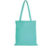 TEXXILLA 10er | 25er | 100er Pack Baumwolltasche - 28 Farben | mit Zwei Langen Henkeln | 38x42cm | Jutebeutel | Einkaufstasche | unbedruckt, Farbe:mint, Größe:100 Stück