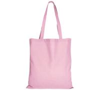 TEXXILLA 10er | 25er | 100er Pack Baumwolltasche - 28 Farben | mit Zwei Langen Henkeln | 38x42cm | Jutebeutel | Einkaufstasche | unbedruckt rosa 100 Stück