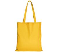 TEXXILLA 10er | 25er | 100er Pack Baumwolltasche - 28 Farben | mit Zwei Langen Henkeln | 38x42cm | Jutebeutel | Einkaufstasche | unbedruckt, Farbe:sonnenblumengelb, Größe:100 Stück