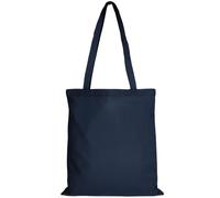 TEXXILLA 10er | 25er | 100er Pack Baumwolltasche - 28 Farben | mit Zwei Langen Henkeln | 38x42cm | Jutebeutel | Einkaufstasche | unbedruckt dunkelblau 100 Stück