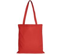 TEXXILLA 10er | 25er | 100er Pack Baumwolltasche - 28 Farben | mit Zwei Langen Henkeln | 38x42cm | Jutebeutel | Einkaufstasche | unbedruckt, Farbe:rot, Größe:25 Stück