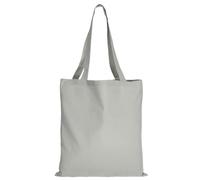 TEXXILLA 10er | 25er | 100er Pack Baumwolltasche - 28 Farben | mit Zwei Langen Henkeln | 38x42cm | Jutebeutel | Einkaufstasche | unbedruckt, Farbe:hellgrau, Größe:25 Stück