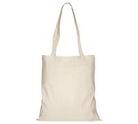 TEXXILLA 10er | 25er | 100er Pack Baumwolltasche - 28 Farben | mit Zwei Langen Henkeln | 38x42cm | Jutebeutel | Einkaufstasche | unbedruckt, Farbe:natur, Größe:100 Stück