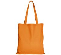 TEXXILLA 10er | 25er | 100er Pack Baumwolltasche - 28 Farben | mit Zwei Langen Henkeln | 38x42cm | Jutebeutel | Einkaufstasche | unbedruckt, Farbe:mandarin, Größe:100 Stück